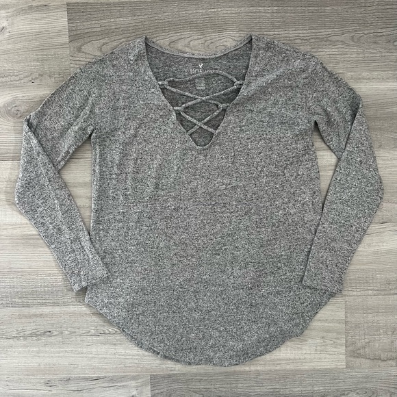 American Eagle Outfitters Tops - American Eagle Gray Long Sleeve